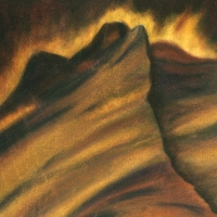 Vulcano, pastello a olio su carta cm 48x48
